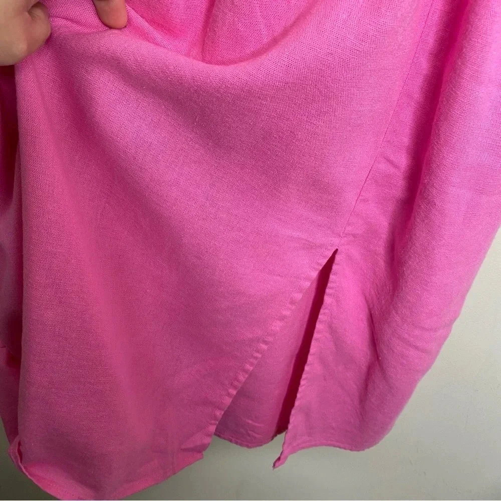 ✨NWT Ava & Viv Pink Ruffle Neck Empire Waist Midi Dress Women's Plus Size XXL - Picture 8 of 12
